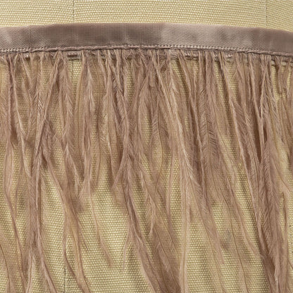 Ostrich Feather Fringe Trim 5" Single Ply - Taupe - Aviana Collection
