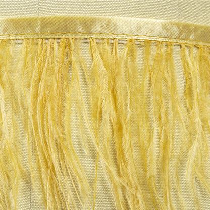Ostrich Feather Fringe Trim 5" Single Ply - Mustard - Aviana Collection