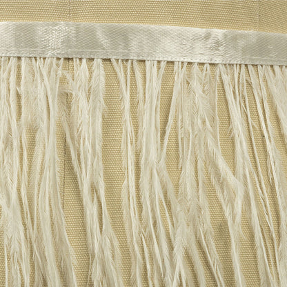 Ostrich Feather Fringe Trim 5" Single Ply - Snow White - Aviana Collection