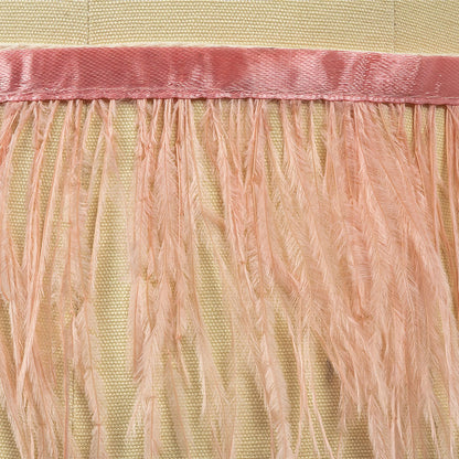 Ostrich Feather Fringe Trim 5" Single Ply - Light Coral - Aviana Collection
