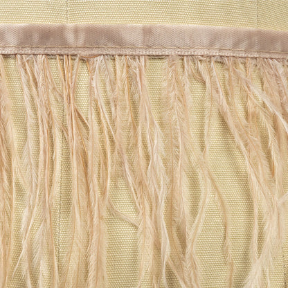 Ostrich Feather Fringe Trim 5" Single Ply - Dark Nude - Aviana Collection