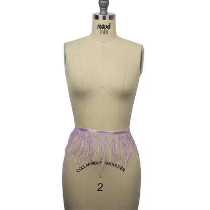 Ostrich Feather Fringe Trim 5" Single Ply - Lilac - Aviana Collection