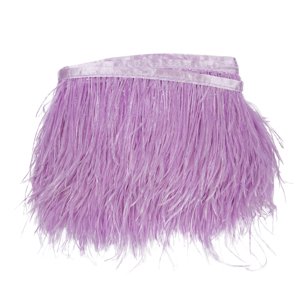 Ostrich Feather Fringe Trim 5" Single Ply - Lilac - Aviana Collection