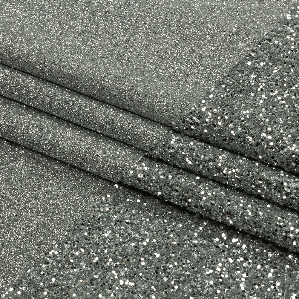 Double Faced Glitter Tulle - Silver - Gala Collection - Folded