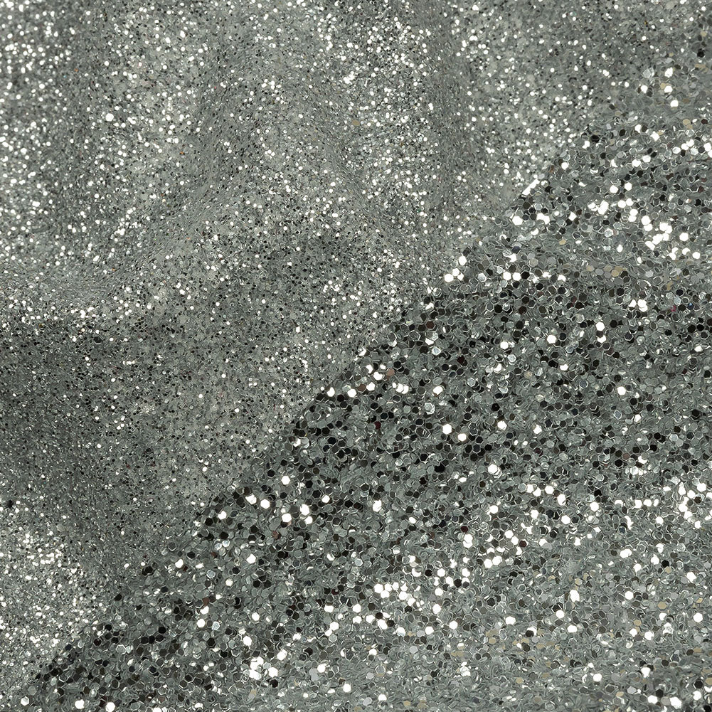 Double Faced Glitter Tulle - Silver - Gala Collection - Detail
