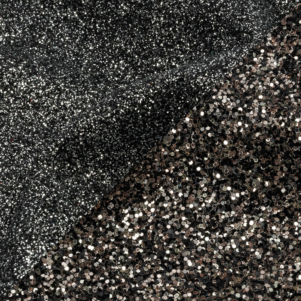 Double Faced Glitter Tulle - Black and Bronze - Gala Collection