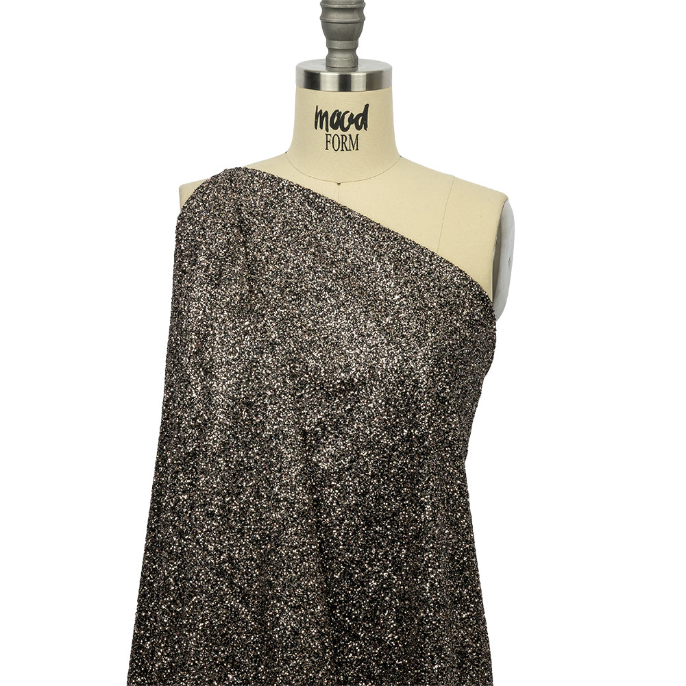 Double Faced Glitter Tulle - Black and Bronze - Gala Collection