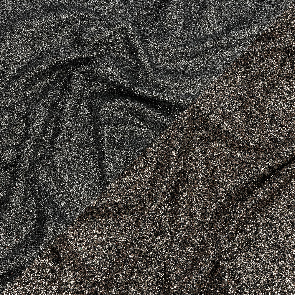 Double Faced Glitter Tulle - Black and Bronze - Gala Collection