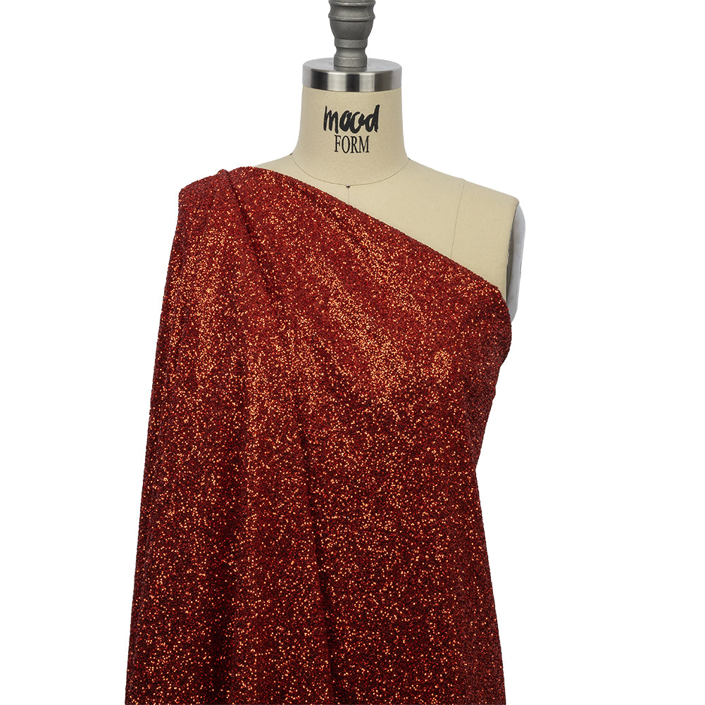 Double Faced Glitter Tulle - Fiery Red - Gala Collection