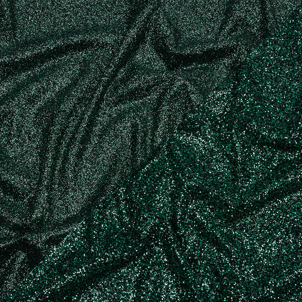 Double Faced Glitter Tulle - Dark Emerald and Black - Gala Collection