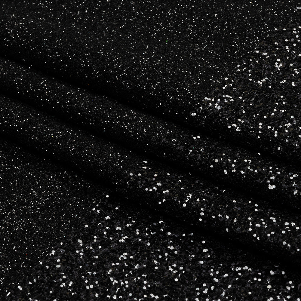 Double Faced Glitter Tulle - Black - Gala Collection - Folded