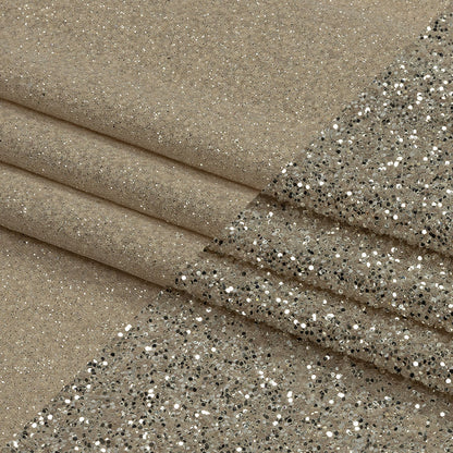 Double Faced Glitter Tulle - Nude and Platinum - Gala Collection