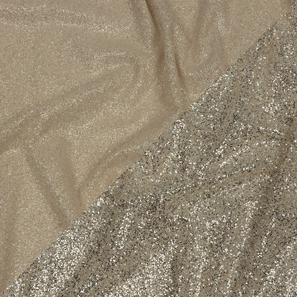 Double Faced Glitter Tulle - Nude and Platinum - Gala Collection