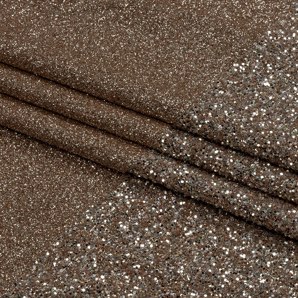 Double Faced Glitter Tulle - Rose Gold and Silver - Gala Collection - Folded