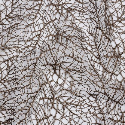 Guipure Lace with Glitter - Mink Webbed Branches