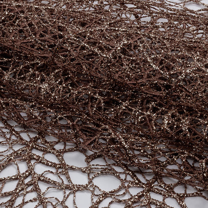 Guipure Lace with Glitter - Rose Webbed Branches