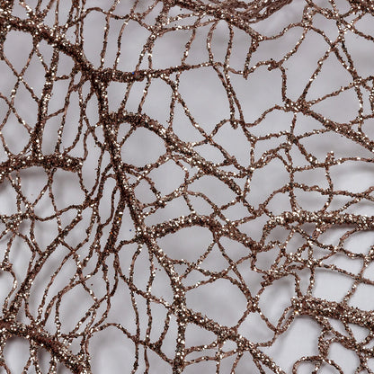Guipure Lace with Glitter - Rose Webbed Branches