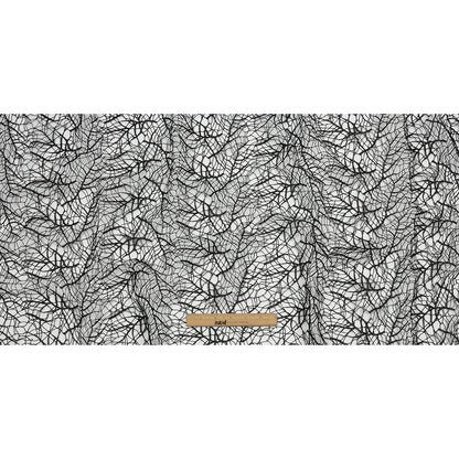 Guipure Lace with Glitter - Black Webbed Branches