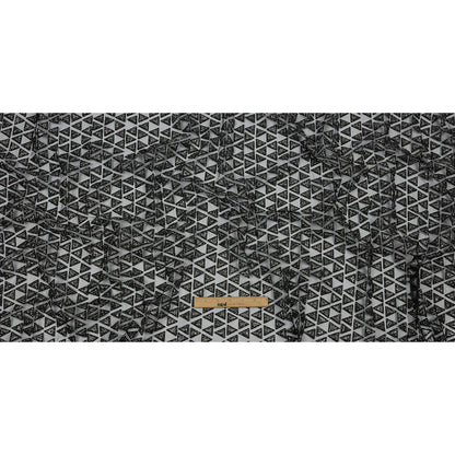 3D Puffy Glitter Tulle - Black Triangle Rows