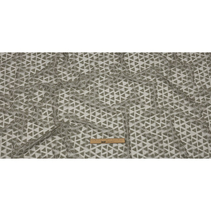3D Puffy Glitter Tulle - Mink Triangle Rows