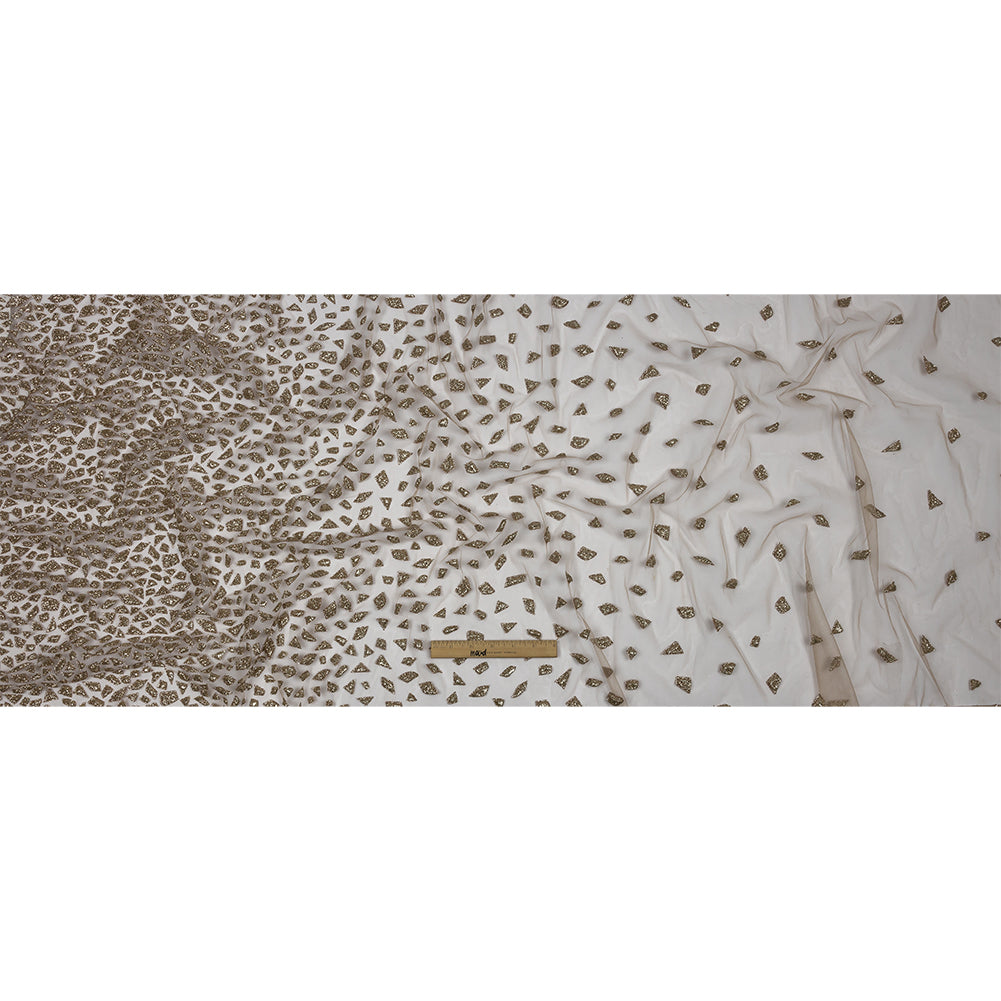 3D Puffy Glitter Tulle - Mink Geometric Gradient - Full