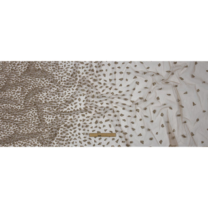 3D Puffy Glitter Tulle - Mink Geometric Gradient