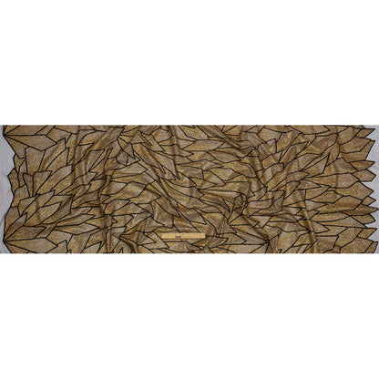 Glitter Tulle - Gold and Black Geometric Shards