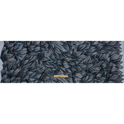 Glitter Tulle - Black and Navy Geometric Shards