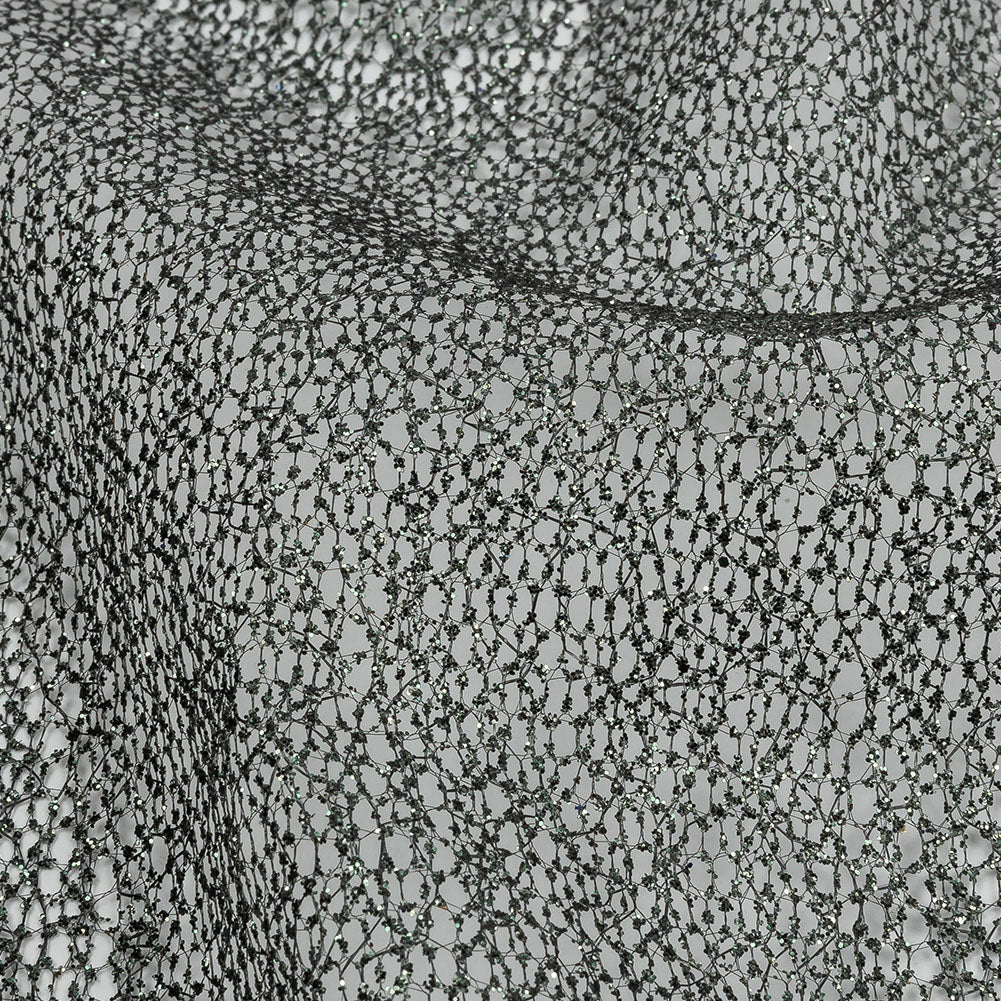 White and Black Ombre Glitter Webbing - Detail