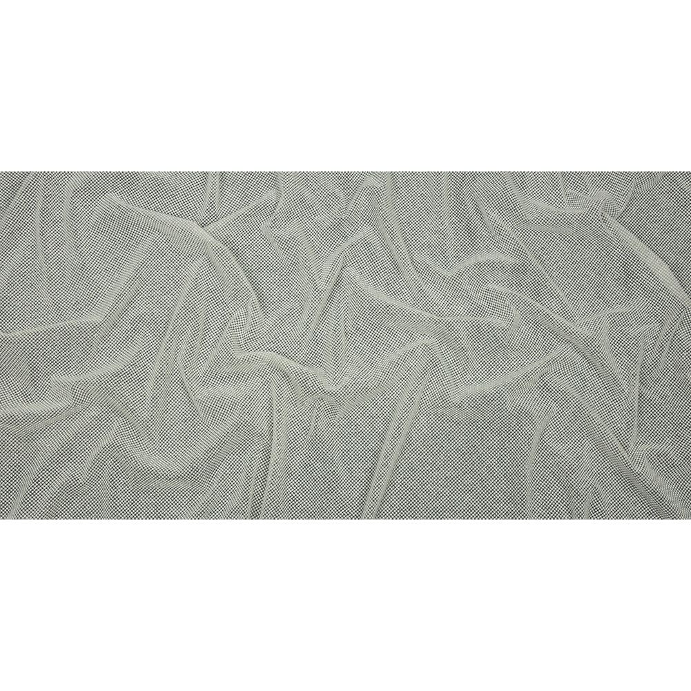 3D Puffy Glitter Tulle - White Packed Polka Dots - Full