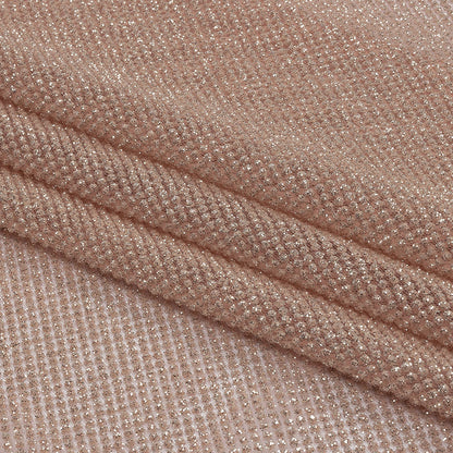 3D Puffy Glitter Tulle - Pink and Silver Packed Polka Dots