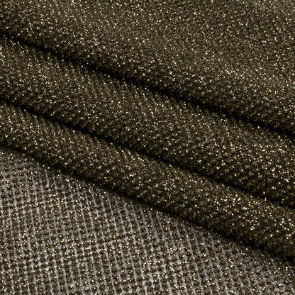 3D Puffy Glitter Tulle - Mink and Bronze Packed Polka Dots