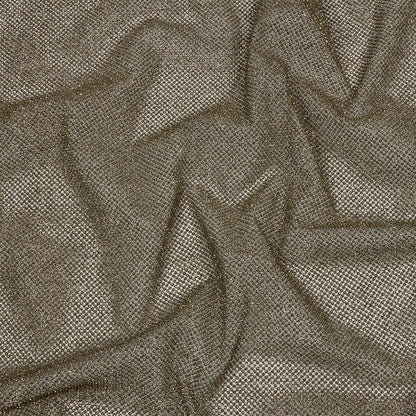 3D Puffy Glitter Tulle - Mink and Bronze Packed Polka Dots