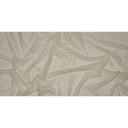 Glitter Tulle - Champagne and Silver Abstract Striations - Flare Collection