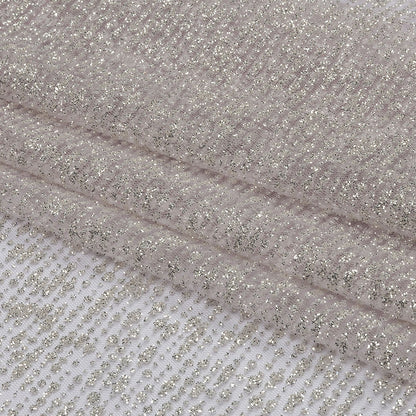 Glitter Tulle - Lilac and Silver Abstract Striations - Flare Collection