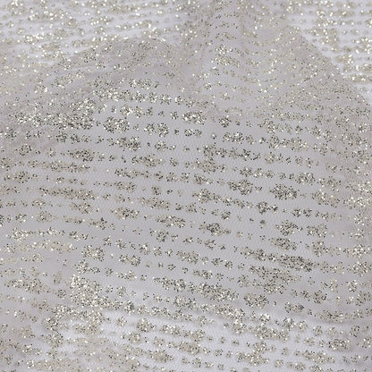 Glitter Tulle - Lilac and Silver Abstract Striations - Flare Collection