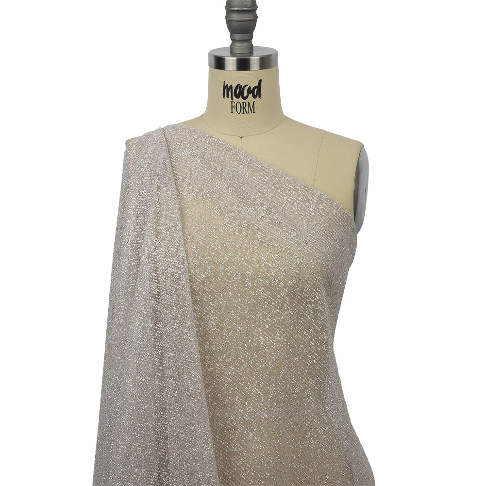 Glitter Tulle - Lilac and Silver Abstract Striations - Flare Collection - Drape