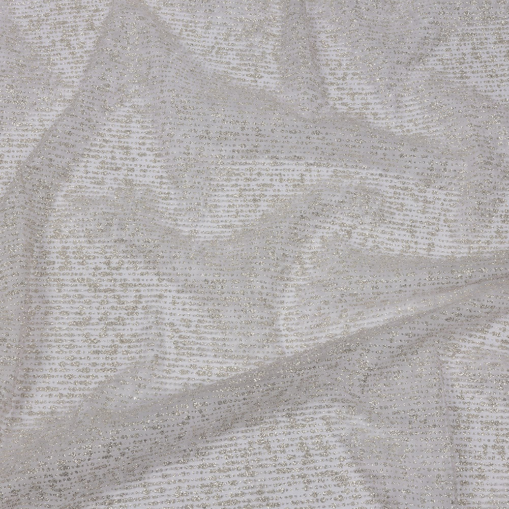 Glitter Tulle - Lilac and Silver Abstract Striations - Flare Collection