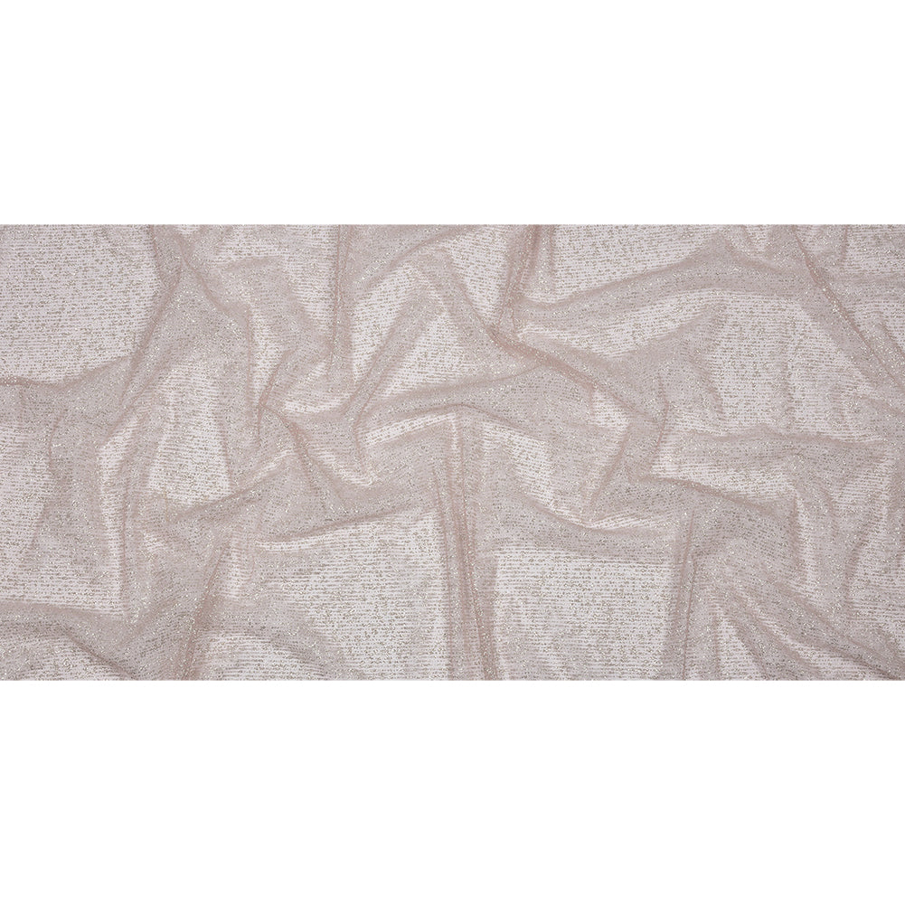 Glitter Tulle - Rose and Silver Abstract Striations - Flare Collection - Full
