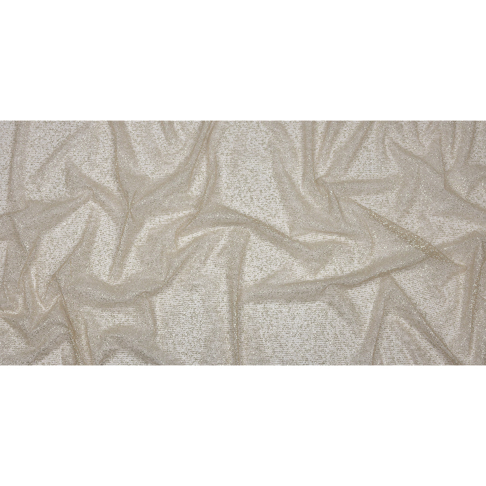 Glitter Tulle - Beige and Silver Abstract Striations - Flare Collection - Full