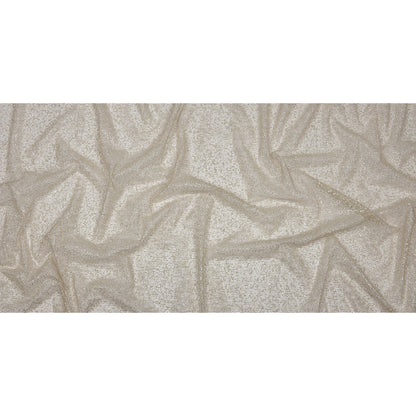 Glitter Tulle - Beige and Silver Abstract Striations - Flare Collection