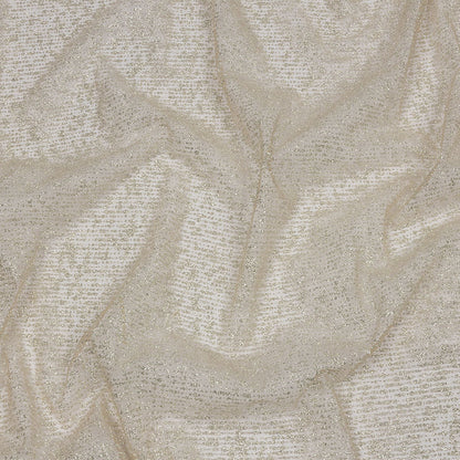 Glitter Tulle - Beige and Silver Abstract Striations - Flare Collection