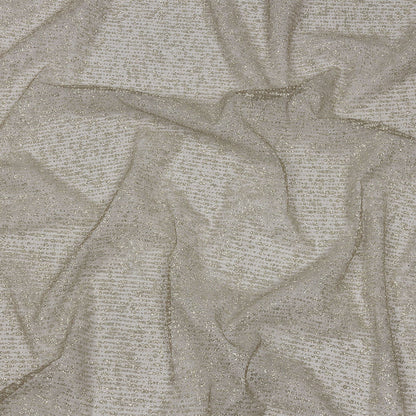 Glitter Tulle - Mink and Silver Abstract Striations - Flare Collection