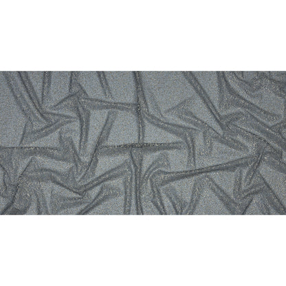 Glitter Tulle - Evening Blue and Silver Abstract Striations - Flare Collection