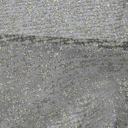 Glitter Tulle - Midnight Sky and Silver Abstract Striations - Flare Collection