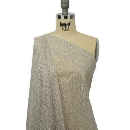Glitter Tulle - Light Gray and Silver Abstract Striations - Flare Collection