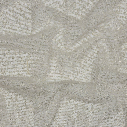 Glitter Tulle - Light Gray and Silver Abstract Striations - Flare Collection