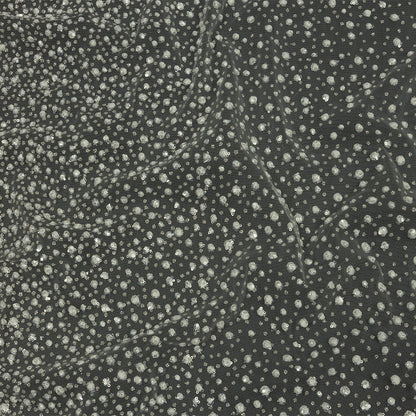 3D Glitter Tulle - White Puffy Spots Gradient