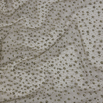 3D Glitter Tulle - Mink Puffy Spots Gradient