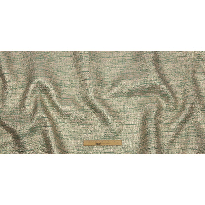 Metallic Gold, Seaglass and Pale Pink Crosshatched Lines Luxury Brocade Full